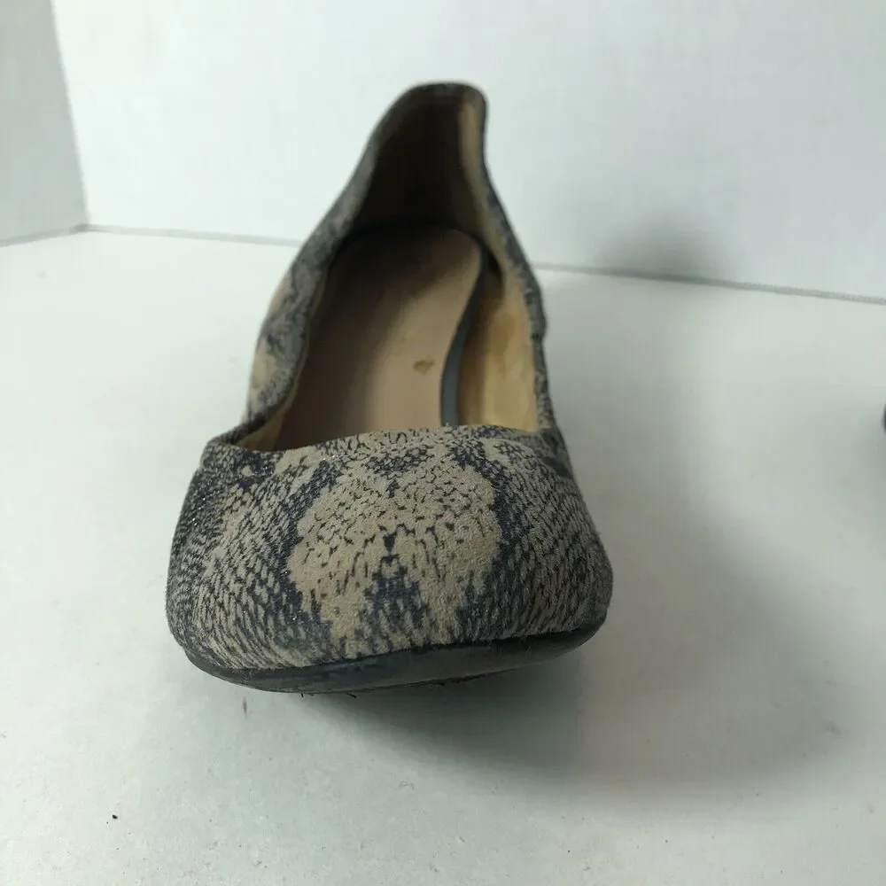 Naturalizer Shoes Block Heel Women Size 9.5 Adeline Snake Print Pumps Leather B4